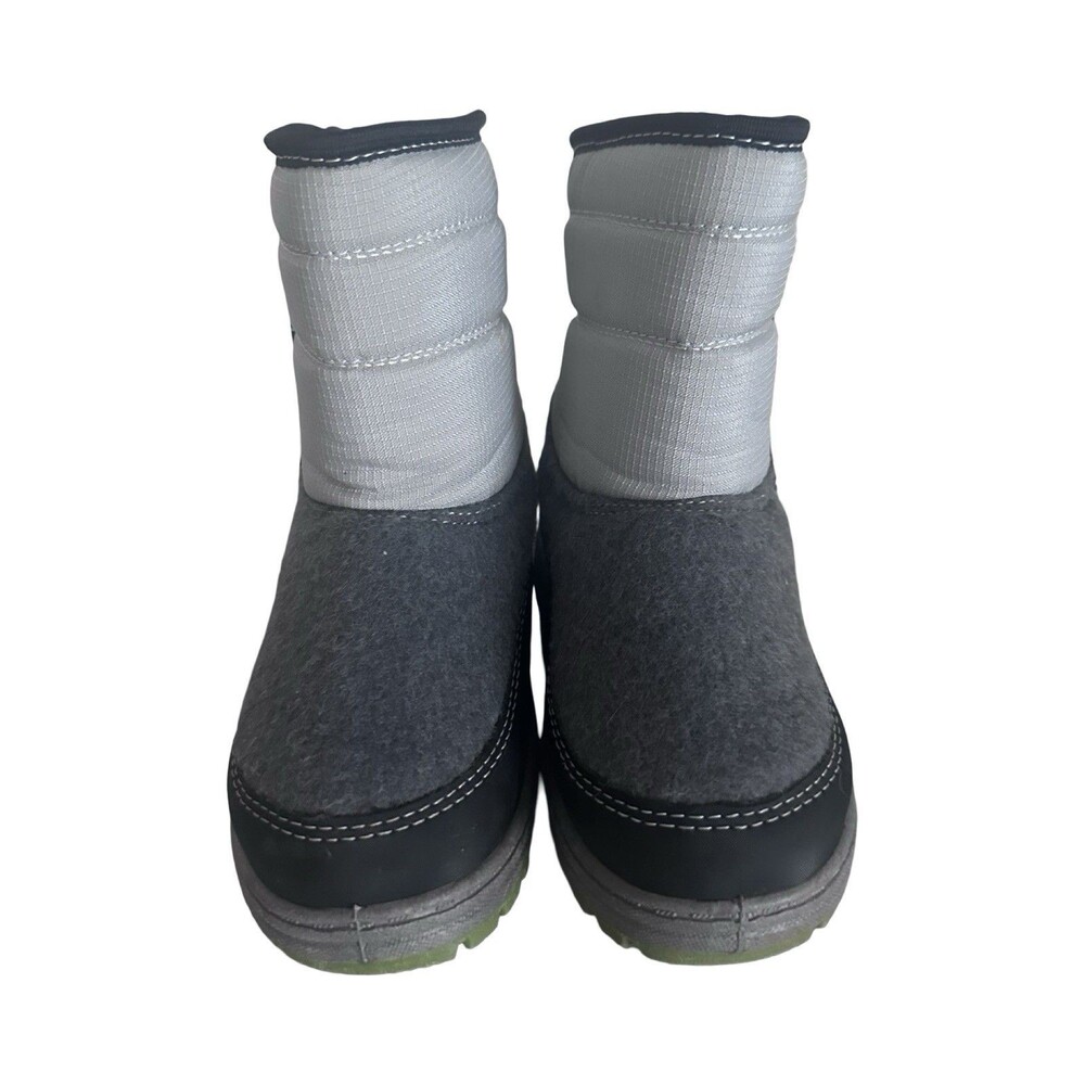 Kid's Brand Kids Gray boys boots size 8 warm fleece lined EUC - Picture 2 of 7